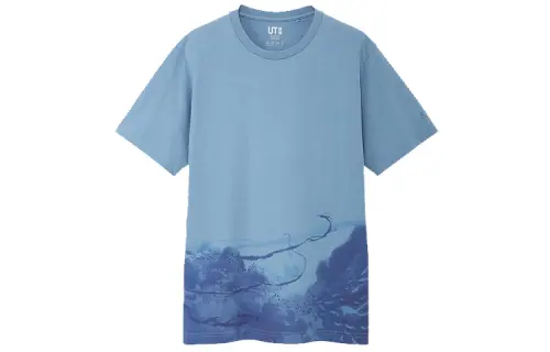 UNIQLO T Shirt Unisex Gradient Blue