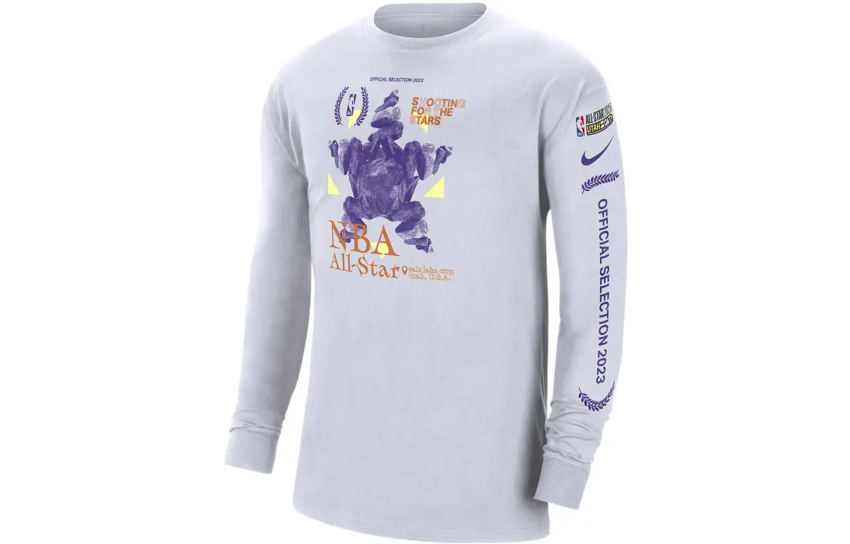 Nike T-Shirts Men's White Crew Neck Moderate Straight Fit