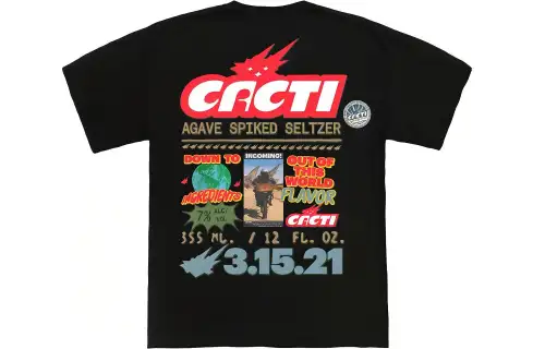 Travis Scott T Shirts Unisex Black Crew Neck Moderate Straight Fit