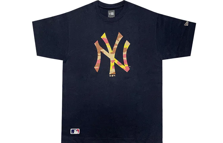 New Era SS22 T Shirt Unisex Marine Blue