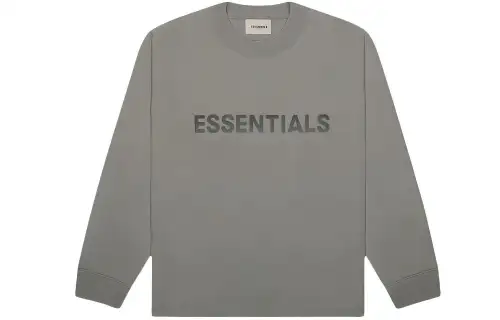 Fear Of God Essentials 3D Silicon Applique Boxy Long Sleeve T Shirt