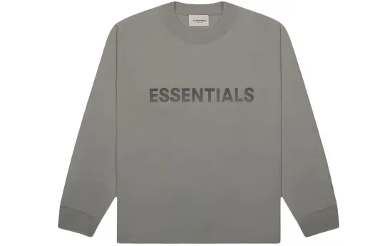 Fear Of God Essentials 3D Silicon Applique Boxy Long Sleeve T Shirt