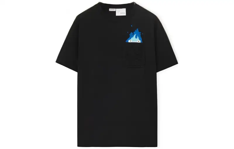 LOEWE T Shirts Unisex Black Crew Neck Moderate Straight Fit