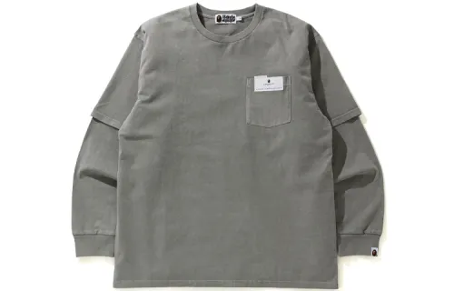 A BATHING APE Bape T Shirts Men's Crew Neck Moderate Straight Fit