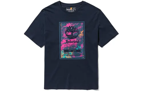 Timberland T Shirts Men's Dark Sapphire Crew Neck Moderate Straight Fit