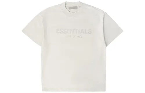 Fear Of God Essentials T Shirt Unisex Beige Gray