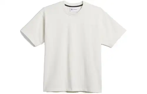Adidas Originals x Pharrell Williams Drop Shoulder Sleeve T Shirt Unisex White
