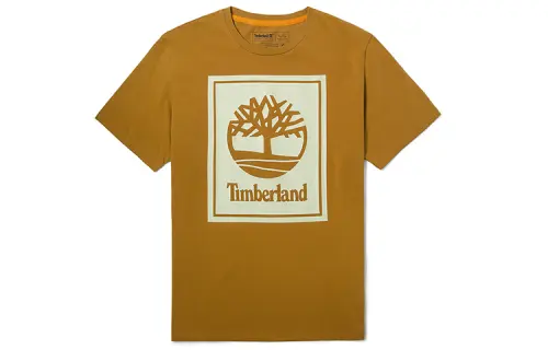 Timberland T Shirts Men's Wheat Crew Neck Moderate Straight Fit