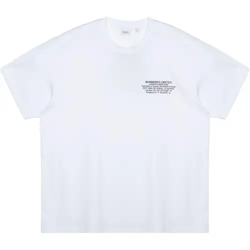 Burberry Location Print Cotton Oversized T Shirt