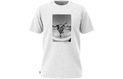 Vans T Shirts Men's White Crew Neck Moderate Straight Fit