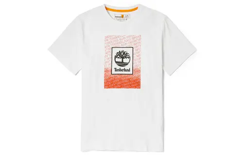 Timberland T Shirts Men's White Crew Neck Moderate Straight Fit