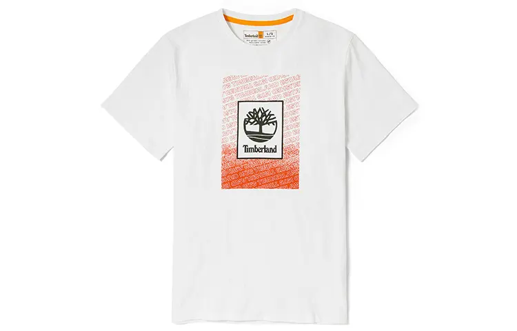Timberland T Shirts Men's White Crew Neck Moderate Straight Fit