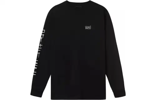 Vans T Shirts Men's Black Crew Neck Moderate Straight Fit
