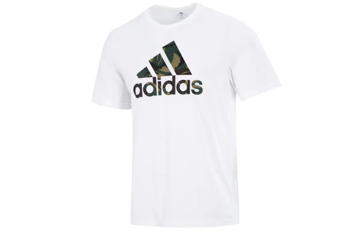 Adidas T-Shirts Men's White Crew Neck Moderate