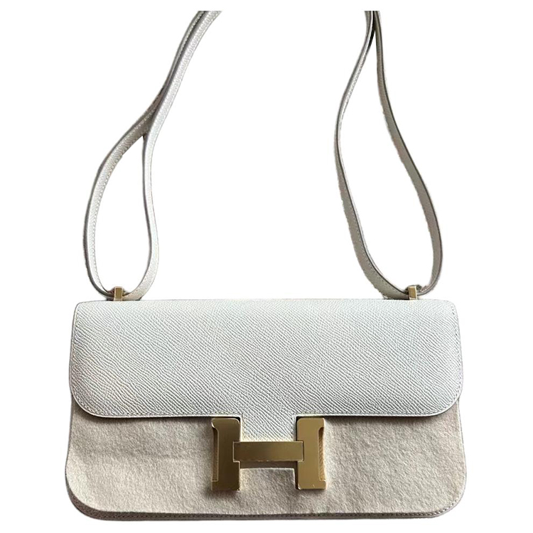 Женская сумка Hermes Constance 14 (молочная)