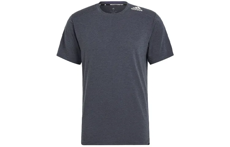 Adidas T-Shirts Men's Gray Crew Neck Moderate