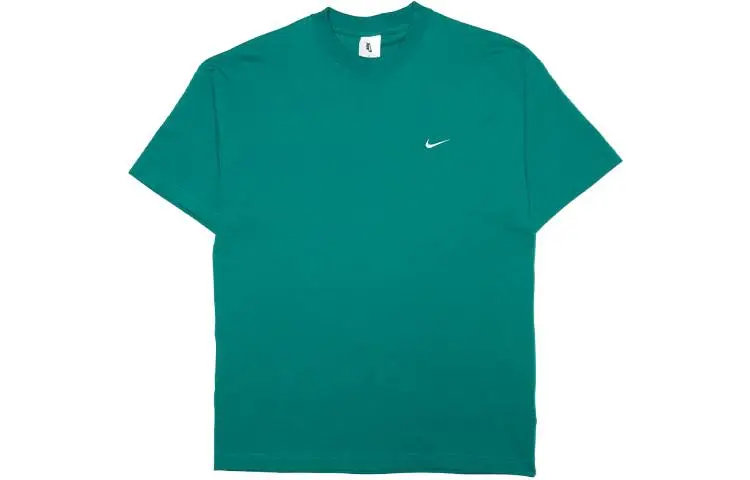 Nike T-Shirts Men's Green Crew Neck Moderate Straight Fit