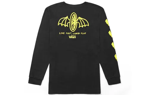 Vans Larry Edgar T Shirts Men's Black Crew Neck Moderate Straight Fit