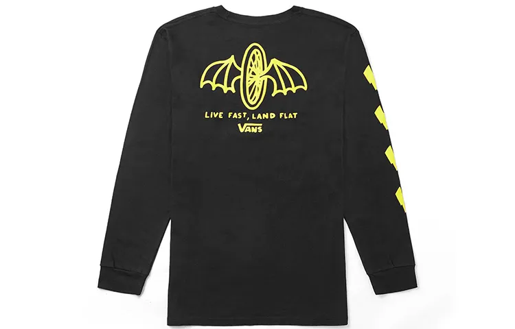 Vans Larry Edgar T Shirts Men's Black Crew Neck Moderate Straight Fit