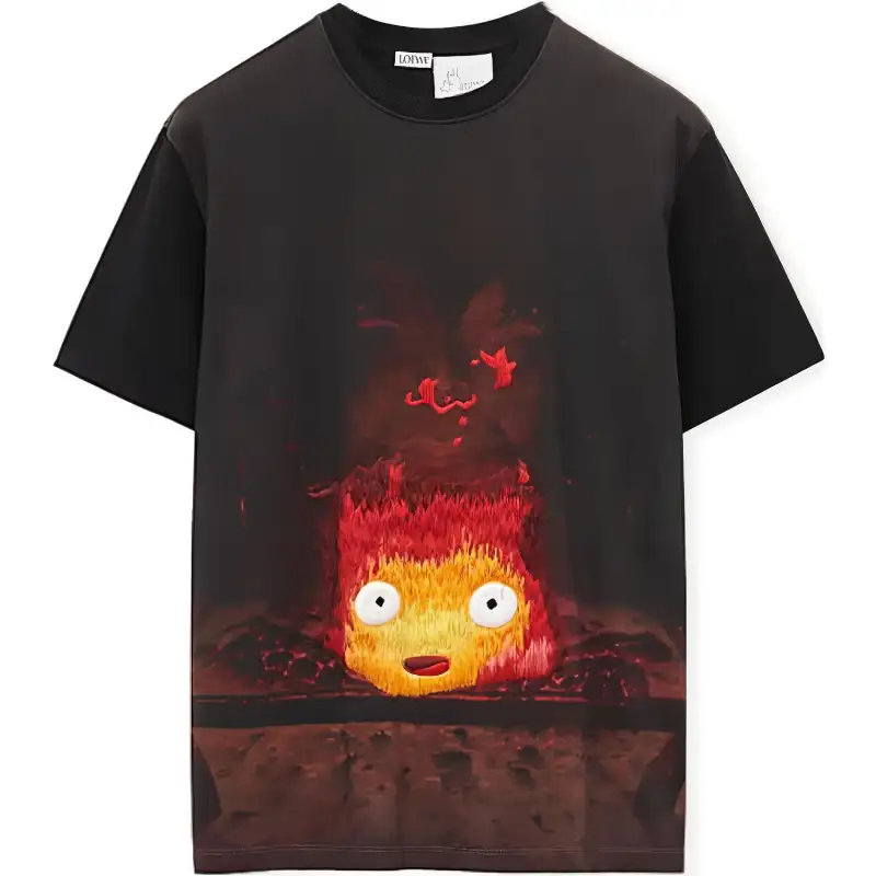 LOEWE x HAERDEYIDONGCHENGBAO,LIANMINGKUAN LOEWE X Howl's Moving Castle T Shirt Unisex Multicolor
