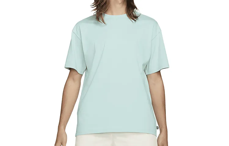 Nike T-Shirts Men's Green Crew Neck Moderate Straight Fit