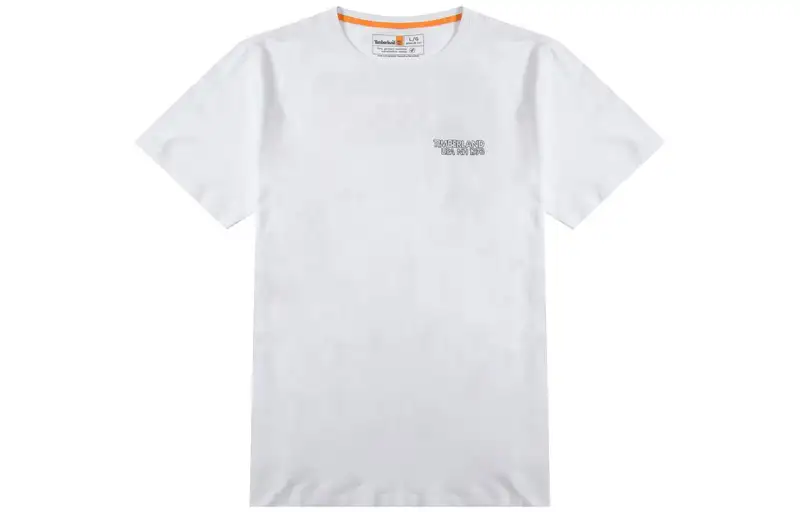 Timberland T Shirts Men's White Crew Neck Moderate Straight Fit