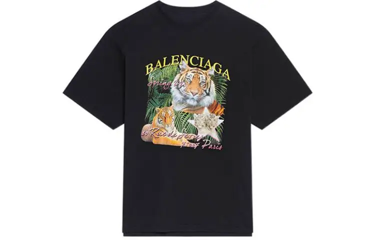 Balenciaga Fbi Print Year Of The Tiger Reversible T Shirt