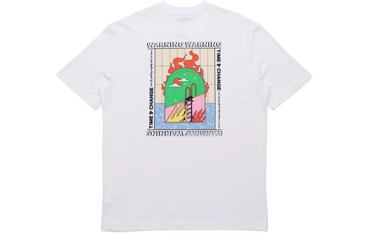 PUMA Back Pattern T-Shirts Men's Crew Neck Moderate Straight Fit