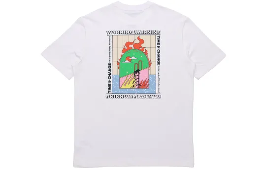 PUMA Back Pattern T Shirts Men's Crew Neck Moderate Straight Fit