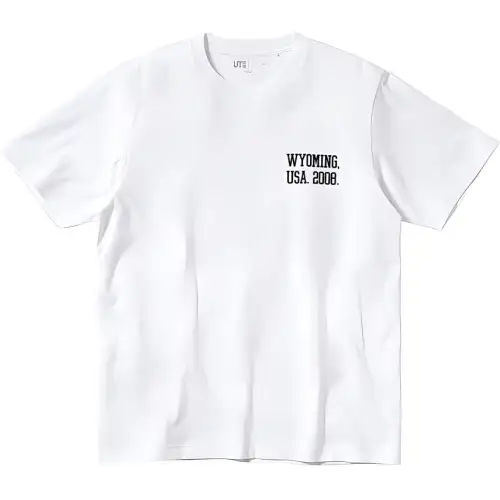 UNIQLO T Shirts Unisex White Crew Neck Moderate Straight Fit
