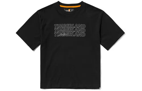 Timberland T Shirts Unisex Black Crew Neck Moderate Straight Fit