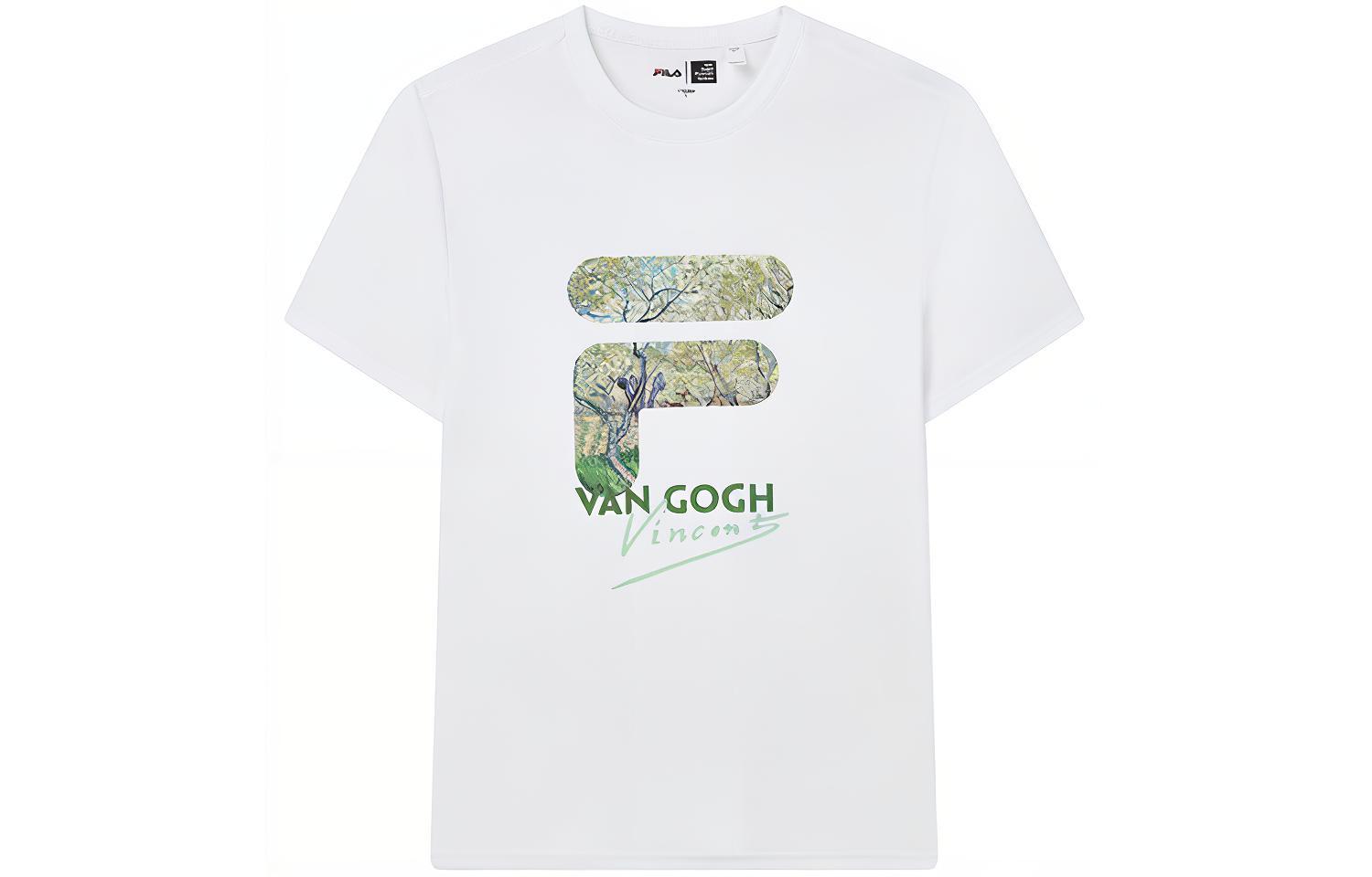 FILA x FANGAOBOWUGUAN Drop Shoulder Sleeve T Shirt Men's Standard White