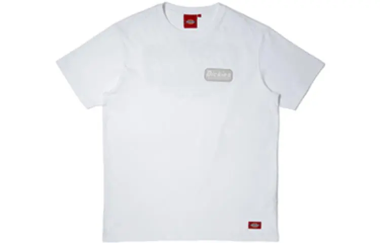 Dickies T Shirts Men's White Crew Neck Moderate Straight Fit
