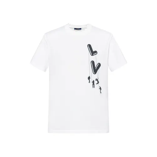 LOUIS VUITTON New Quarterly Products Of LV T Shirts Men's Crew Neck Moderate Straight Fit