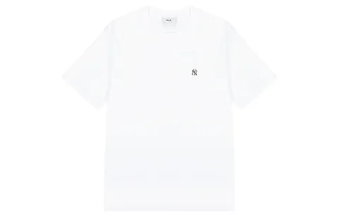 MLB Basic Logo T-Shirts Unisex White Crew Neck Moderate