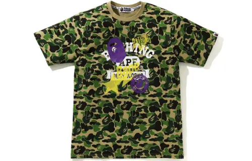 Bape Abc Camo Multi Print Tee