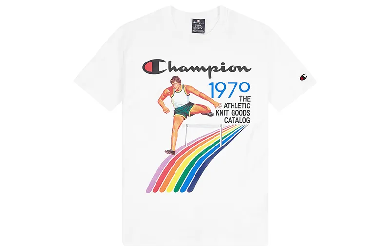 Champion Drop Shoulder Sleeve T-Shirt Unisex White