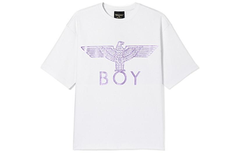 Boy London T Shirts Men's White Crew Neck Moderate Straight Fit
