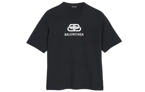 Balenciaga T Shirt Unisex Black Loose Fit
