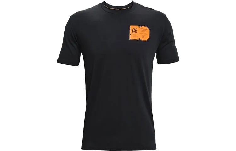 Under Armour Stephen Curry T-Shirts Men's Black Crew Neck Moderate