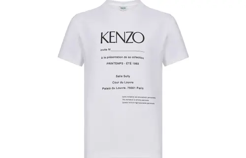KENZO T Shirts Men's White Crew Neck Moderate Straight Fit