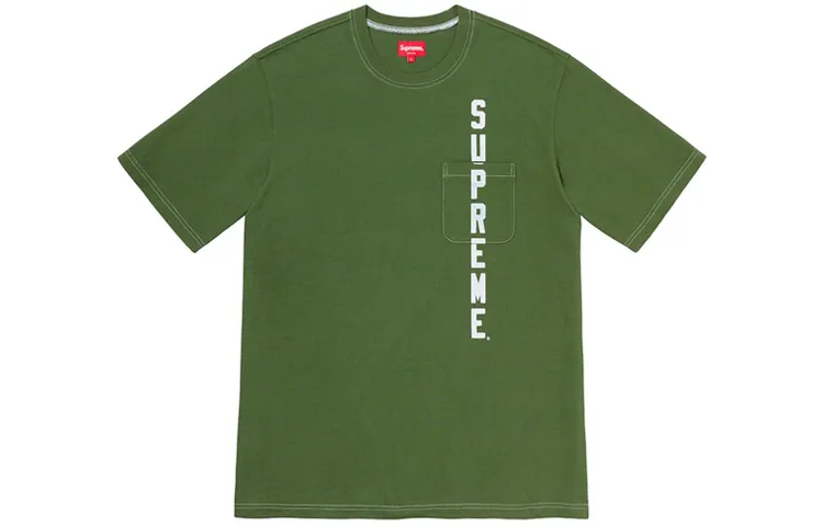 Supreme Contrast Stitch Pocket Tee