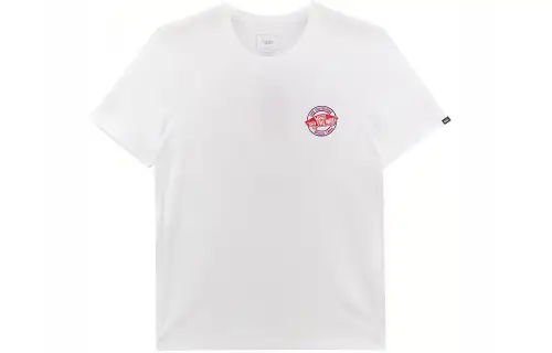 Vans T Shirts Unisex White Crew Neck Moderate Straight Fit