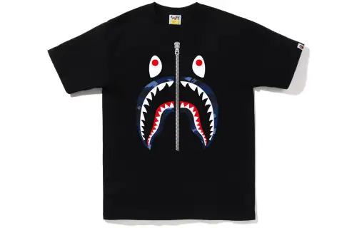 Bape Color Camo Silver Zip Shark Tee SS23