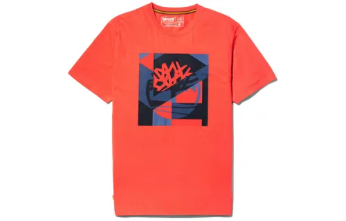 Timberland T Shirts Men's Pepper Red Crew Neck Moderate Straight Fit