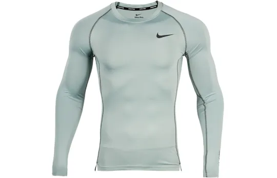 Nike Pro Dri-fit Athleisure Casual Sports Crewneck Long-Sleeve T-Shirt Green
