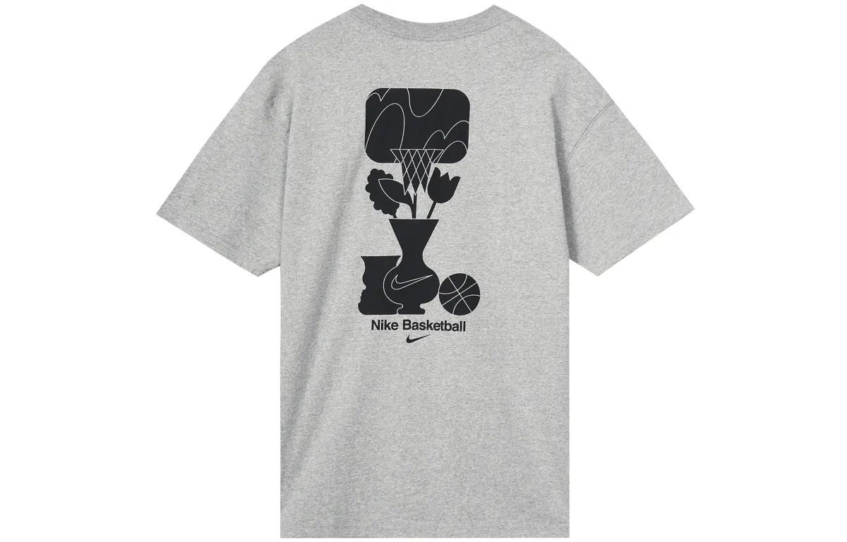 Nike T-Shirts Men's Dark Gray Crew Neck Moderate