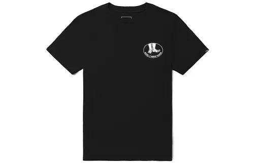 Vans T Shirts Unisex Black Crew Neck Moderate Straight Fit
