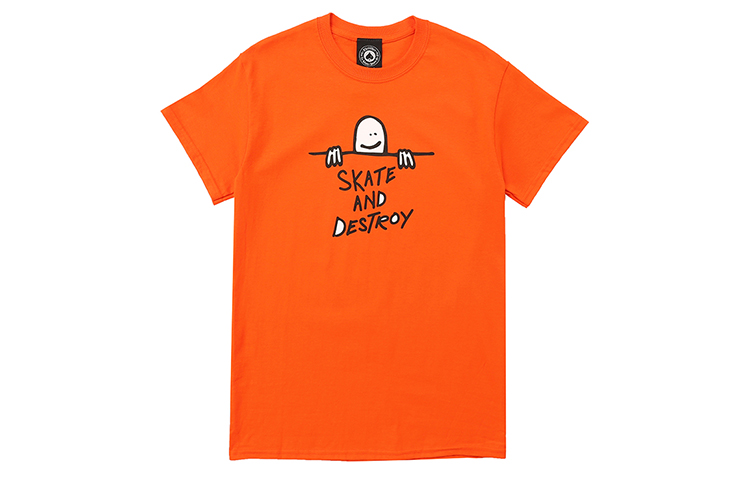 Thrasher T Shirts Unisex Orange Crew Neck Moderate Straight Fit