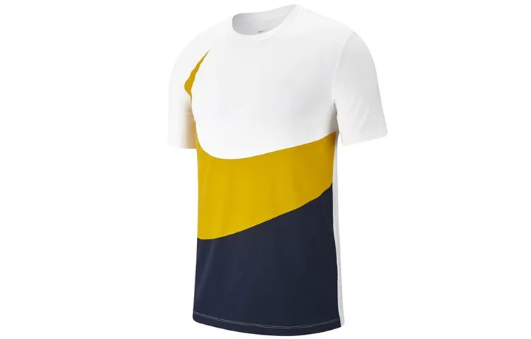 Nike T Shirt Men's White Yellow Blue Multicolor